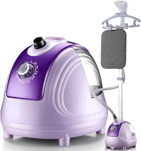 Vaporizador De Ropa Vertical, Plancha De Prensa De Vapor Vaporizador De Ropa De Pie 35S Eliminación Rápida De Arrugas 10 Modos De Vapor con Tanque De Agua De 1.8L (Color : Purple)