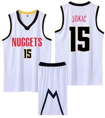 2-Teiliges Kinder/Erwachsener Basketball Jersey Set - Shirt und Shorts 2024, Ärmelloser Anzug, Weiß XS