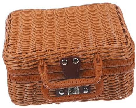 TINEASUR Cubo Organizador De Ropa Cesta De Forro Estuche De Ratán para Almacenamiento