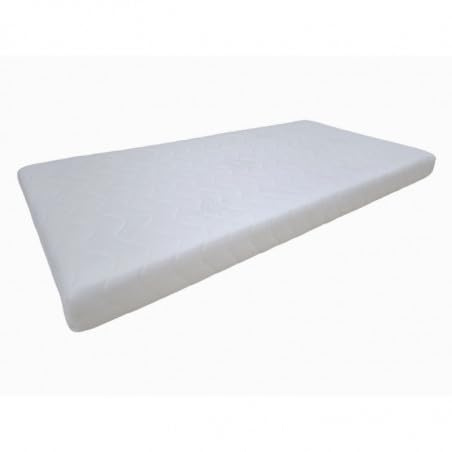 Verona Idee 9 cm MITTELHARTER H3 SCHAUMSTOFFMATRATZE MIT Aloe Vera BEZUG 80x170cm Weiss