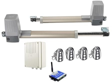 HEALBYBLE Actionneur de Porte Solaire à Double Bras, 300KG, 2.5 mètres, opérateur Automatique de Porte battante, ouvre-Porte électrique 24vdc,ConçU pour Un Service Durable(Kit9 2G Version)