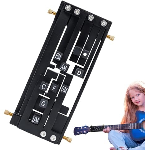 Gitarren-Akkorde-Trainer, zum Lernen für Gitarrensaiten, Saitenpreseur für die Reparatur der Gitarre: Gitarren-Vereinbarungen für Anfänger, Frauen, Männer, N