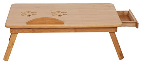 Laptop -Bettschreibtisch, Schoß Notebook -Tischstange mit Schublade, für Zuhause, Sofa, Bett, mit Knopfdesign für Beine, Klappbett -Schoßschreibtisch, Leichtes und Tragbar