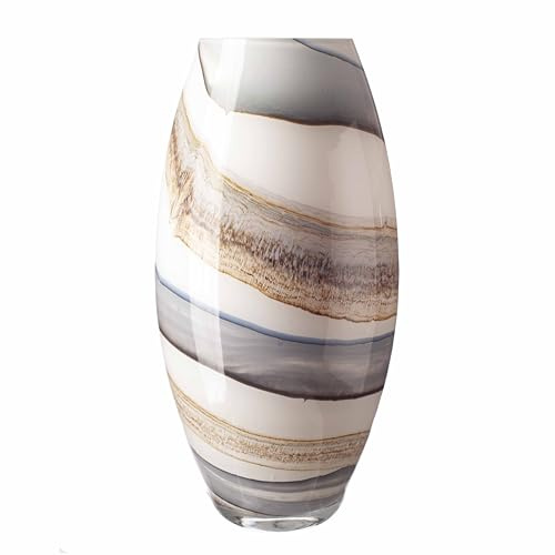 Large Tapered Vase in Smoked Meadows (Height 32cm)
