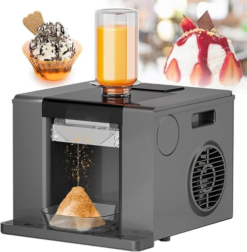 280W Ice Shaver Machine – High-Capacity Snowflake Ice Maker (60kg/24h) for Commercial & Home Use (B)
