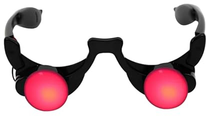 Leuchtbrille für Kinder und Erwachsene, blinkende LED-Rahmen mit verstellbarer Passform, lustiges Kostümzubehör für Partys, Festivals und nächtliche Unterhaltung, 14,5 cm