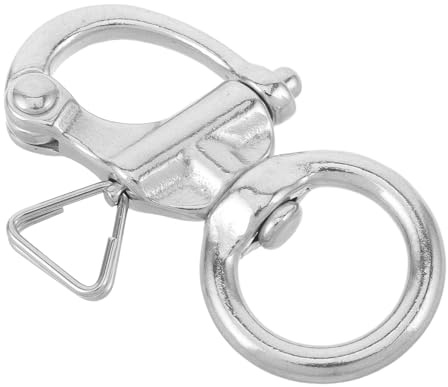 CIYODO Manille Pivotante en Acier Inoxydable 65 MM Crochet à Dégagement Rapide pour Cordage Marin Accessoire de Gréement Nautique de Mer pour Mouillage et Amarrage Bateau