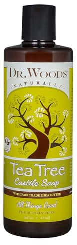 Dr. Woods Pure Castile Soap with Organic Shea Butter – Tea Tree – 16 oz by Dr. Woods
