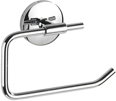 WENKO Toilettenpapierhalter Cuba, Papierrollenhalter hält das WC-Papier griffbereit, in massiver Qualität aus rostfreiem Zinkdruckguss mit glänzendem Finish, 13,5 x 9,5 x 4 cm