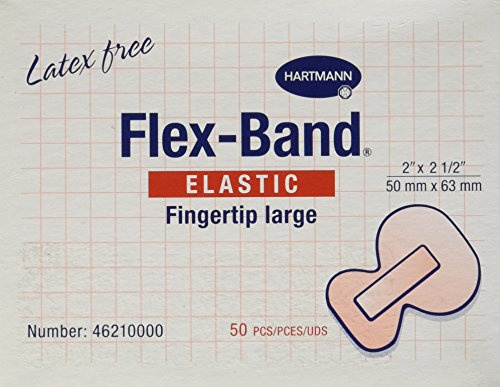 Flex-Band Fabric Adhesive Bandages, Fingertip, 2 x 2 1/2 , 50