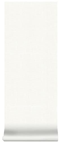 Superfresco Easy - Weefsel WOV 15M - Vliestapete - 10m x 52cm | Tapeten Wohnzimmer, Wandverkleidung | Einfach anzubringen und zu EntfernenWeiss 1500 x 52