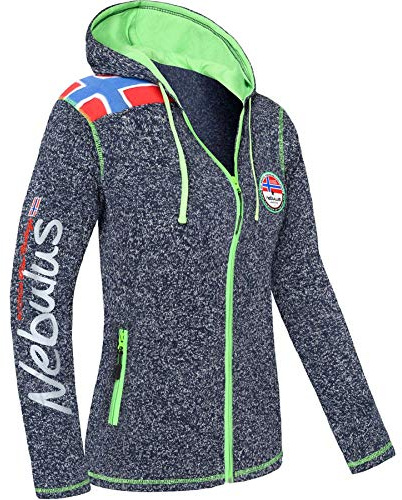 Nebulus Damen Fleecejacke NORSKA, warme Fleece Jacke, mit langem Full-Zip Reißverschluss