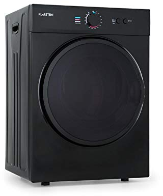 Klarstein Jet Set Wäschetrockner, 1020 W, freistehend/Unterbau, EEK C, 3 kg, Ablufttrocknung, Wärmewahl, Timer, Kompakt: 49 x 69 x 47,5 cm (BxHxT), Edelstahltrommel, schwarz