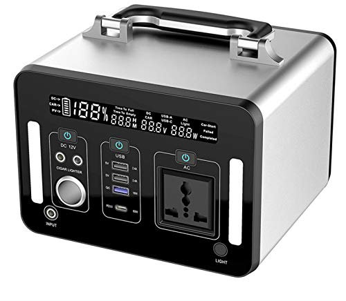 WSHA 500W Portable Solaire Generatior Station d'alimentation à Onde sinusoïdale Pure 135200mAh Batterie au Lithum UPS 220V Alimentation de Stockage d'énergie d'urgence