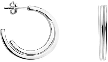 SOFIA MILANI - Damen Ohrringe 925 Silber - Bogen Steck Creole