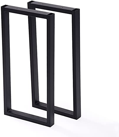 [en.casa] Tischgestell Møldrup Tischkufen im 2er Set für Esstische Tischbeine 56 x 27 cm cm Möbelfüße aus Stahl Schwarz