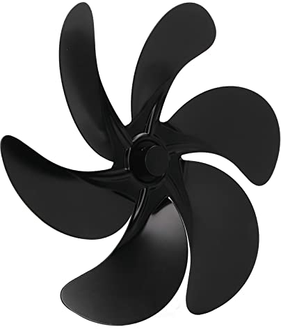 TOPINCN 6 Flügel Kaminlüfterflügel Ersatz Universal Lüfterflügel aus Aluminiumlegierung Ofenlüfter Zubehör