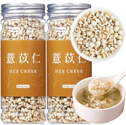 Hee Creek Job‘s Tears Coix Seed 18oz/500g Asian Pearl Barley Jobs Tears Loose Herbs Natural Health Grain Gluten-Free No Addition 薏米 薏仁米 薏苡仁