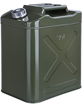 Benzin-Kanister, Benzinfässer aus Metall mit Universalauslauf, Behälter zur Lagerung von Kraftstoff/Benzin/Diesel – 20 l, 25 l, 30 l, 35 l, 40 l