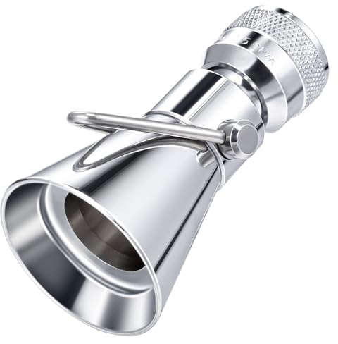 Enhon 2 Einstellungen, schwenkbarer Einzelstrahl-Duschkopf mit Absperrventil, Ersatz für 52650-PK, kompatibel mit Delta-Dusche, Chrom, 4.8 cm Durchmesser Sprühgesicht