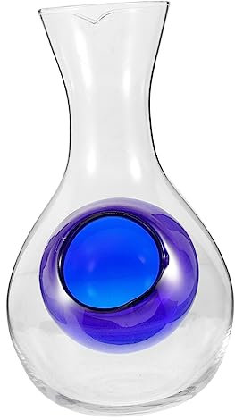 HEMOTON Distributeur De Vin en Verre De Décantation Pichet De Whisky en Verre Serveur Réfrigéré Saké Verre De Pichet Deau Verre De Whisky Réfrigéré À Manuel en Verre Un Verre