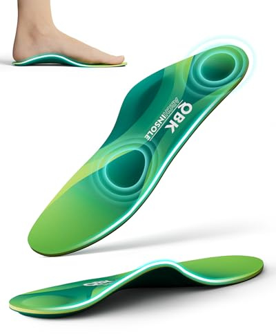 Plantillas ortopédicas para fascitis plantar, plantillas de espuma viscoelástica QBK, alivio de la tendinitis de Aquiles, pies planos, juanetes, férulas de espinilla, dolor de pies XXS