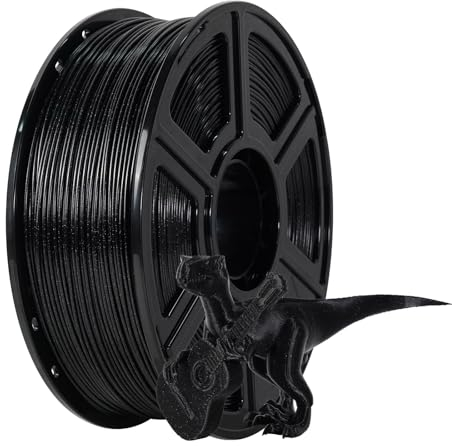 Flashforge Funkeln ASA Filament 1.75mm 1kg,Hoch UV-beständig & wetterfest,Perfekt für den Druck von funktionellen Teilen im Außenbereich,Maßgenauigkeit +/- 0.02mm (Schwarz)