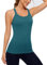 CRZ YOGA Damen Racerback Yoga Tank Top Gepolstert Ohne Bügel Sport Top Nahtlos Lang Tanktops Fitness Gym Oberteile Grüne Jade 40