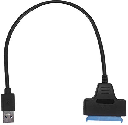 Nemeaii USB 3.0 a 2.5 Placas Adaptador Cable Ssd a USB 3.0 Convertidor - Negro