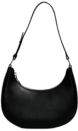LYEAA Borsa tote piccola a forma di mezzaluna in pelle PU Borsa da donna for la spesa Borsa semplice ed elegante alla moda