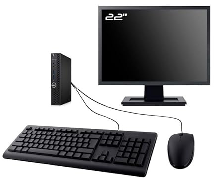 Dell PC Optiplex 3050 Micro Ecran 22 Intel G4400T RAM 16Go SDD 240Go W11 WiFi