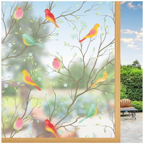 Lifetree Stained Glass Window Film Privacy for Glass, Clear, 60 * 200cm