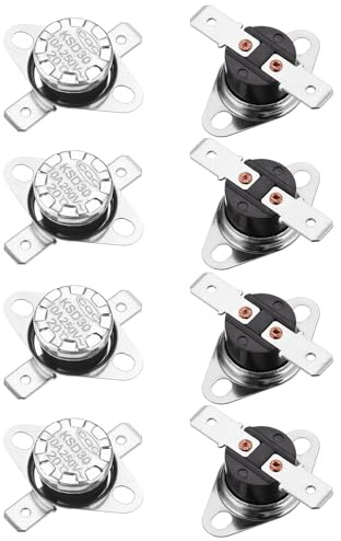 QUARKZMAN 8 Stück KSD301 Thermoschalter 20°C Normalerweise Geschlossen | Thermostat Snap-Disc Temperaturschalter, Bakelit-Material, 250V 10A, für Mikrowellen Backöfen Kaffeemaschinen