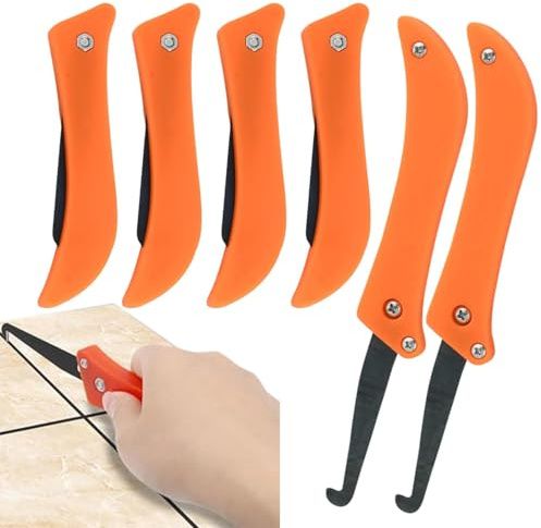Herramienta para quitar sellador, eliminador de juntas de azulejos, 6 rascadores para quitar lechada para suelo, paredes y azulejos, cocina, baño, ventana, lavabo, alicatado