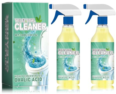 2 Stück WC Reiniger Extra Stark, Oxalsäure Reiniger, Oxalsäure-Toilettenreiniger, Hygienische Frische Badreiniger, Toilet Bowl Cleaner, Urinsteinentferner Extra Stark, Gegen Kalk & Schmutz