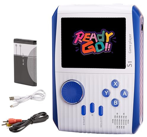 Kids Handheld Game Console Built-in 666 Games, Travel-friendly Video Gaming Console with Rechargeable Battery, Handheld Video Game Console with Color Screen, Handheld Game for Boys Girls