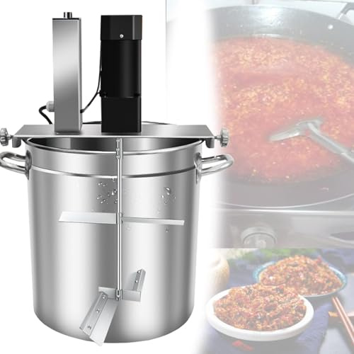 Impastatrice planetaria in acciaio inox, impastatrice per alimenti da cucina, impastatrice per riscaldamento pentole con doppia paletta di agitazione e velocità di agitazione regolabile,20L
