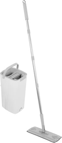 VALICLUD Trapeador con Balde Plano y Almohadilla Lavable Juego de Limpieza para Pisos Paredes y Ventanas Color