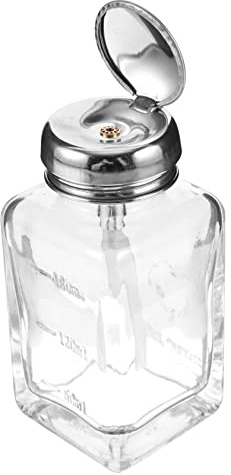WOONEKY Klar Transparente Glasflasche Mit Pumpe Leere Pumpflasche Aus Glas Für Nagellackentferner Auslaufsicher Und Vielseitig Einsetzbar