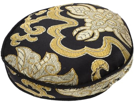 Milisten Almohadilla para Cuenco Tibetano y Soporte Bordado Artesanal, Cojín Ligero y Compacto para Accesorios del Templo, Adecuado para Meditación y Budista