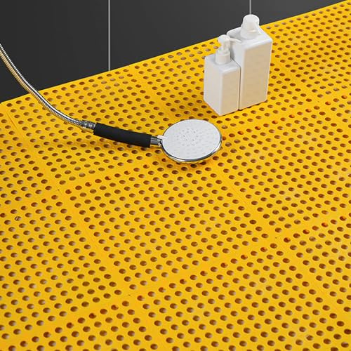 Zickdom Dalles de Terrasse Emboîtables en PVC Imperméable 30x30 cm – Revêtement de Sol Extérieur Antidérapant pour Porche, Piscine, Balcon et Arrière-Cour Yellow 1PC
