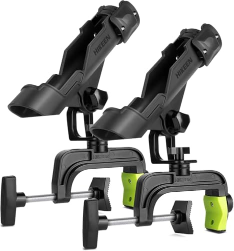 BOOSTEADY Pack 2 Soporte Cañas de Pescar Ajustable: Cañeros para Barco Adaptable para Tubos Redondos y Cuadrados, Porta Cañas con Abrazadera Extra Grande Compatible con la Mayoría de Cañas de Pescar