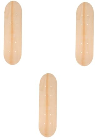 Milisten 3 Stück DIY Blank Skateboard Deck aus Lagigem Ahornholz Beidseitig Bemalbar Leichtes Skateboard zum Selbstgestalten für Anfänger Fördert Kreativität und Handfertigkeit