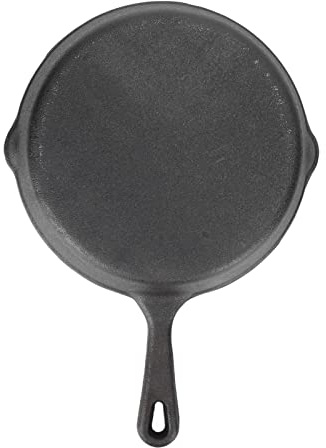 Fyearfly Padella in ghisa, 26 cm, calore uniforme, padella pre-stagionata per grill, forno, griglia