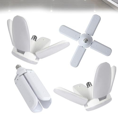 Dotauge Luces LED de techo for garaje luminarias techo deformables lámpara luz diurna E27 for interiores talleres áticos gimnasios lavanderías etc