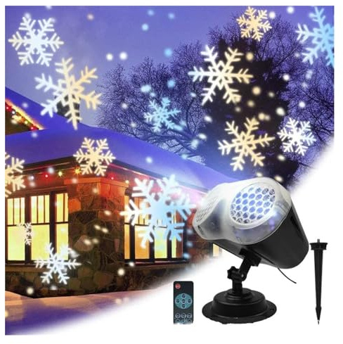 Weihnachten Led Projektor Wasserdicht Party Garten Hochzeit Geschenk Fernbedienung Schneeflocke Projektion Lichter Outdoor Natale Decorazio