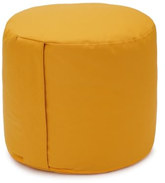 Yogabox Glückssitz Rondo Big D Meditationskissen – 100% Baumwolle mit Buchweizenschalenfüllung, ergonomische 28 cm Höhe, ideal für große Menschen über 1,95 m, fördert gesunde Haltung und Komfort