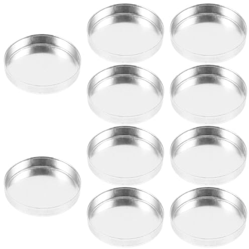 Palette Ronde Vide en Aluminium pour Fards à Paupières DIY 10 Pièces | 0, 5 G par Godet, Argenté, Réutilisable et Léger, pour Voyage et Présentation