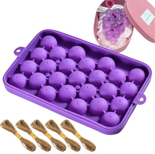 FrostyFlair set per produzione di sapone, stampi in silicone per sapone fai-da-te con 100m di corda di juta, stampi per sapone a forma di uva per saponi fatti a mano, idea regalo senza sapone