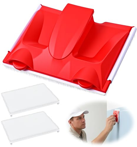 3Pcs Paint Edger Tool, 2Pcs Replacement Refills Painting Pad & 1Pcs Paint Edging Tool for Cutting in Painting Pads for Walls and Ceilings Edger Trimmer, Perfect for Wall Applicator & Ceilings Corners